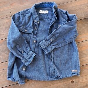 Zara Blue Button-Up